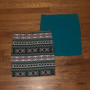 Bundle of two mini skirts.